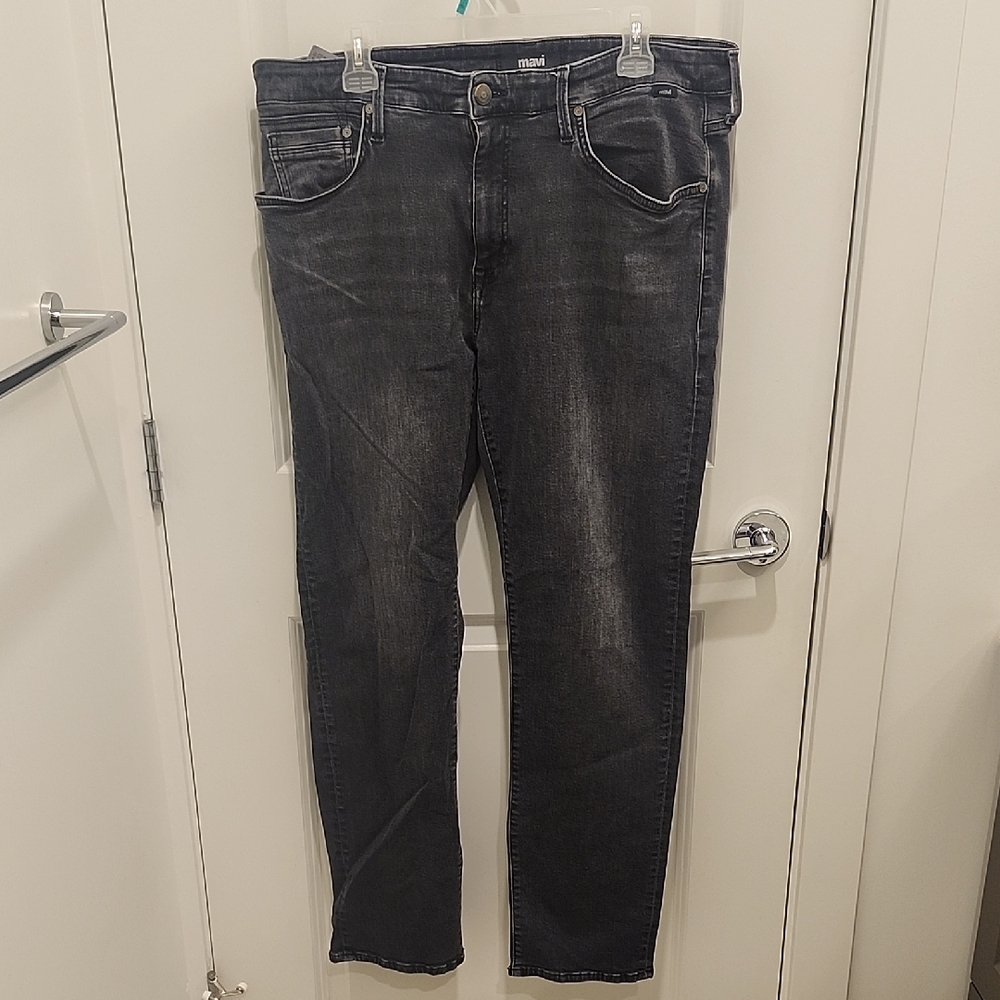 Mavi Men's Black Slim Jeans Cotton Size 36/32